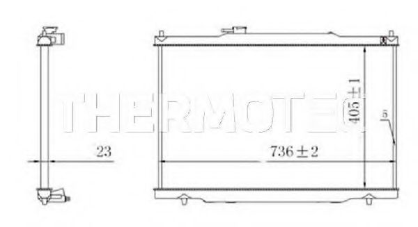 THERMOTEC - D7P019TT - Радиатор, охлаждение двигателя (Охлаждение)