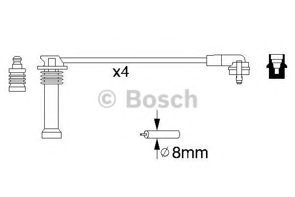 BOSCH - 0 986 356 805 - Комплект проводов зажигания (Система зажигания)