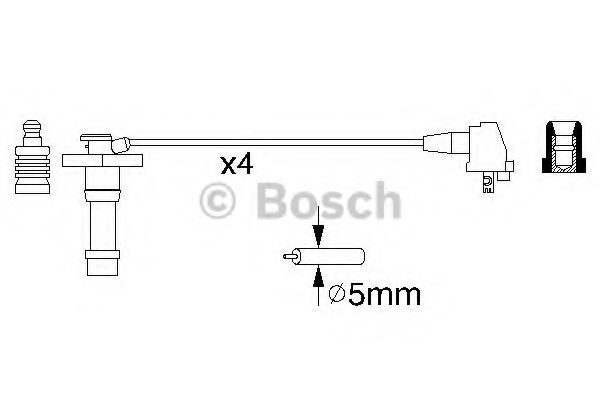 BOSCH - 0 986 356 928 - Комплект проводов зажигания (Система зажигания)