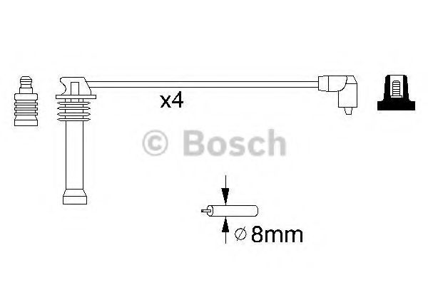 BOSCH - 0 986 357 141 - Комплект проводов зажигания (Система зажигания)