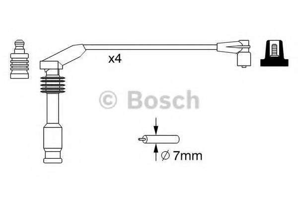 BOSCH - 0 986 357 226 - Комплект проводов зажигания (Система зажигания)