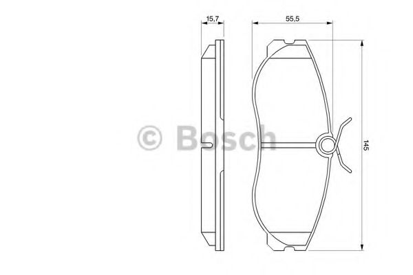 BOSCH - 0 986 424 204 - Комплект тормозных колодок, дисковый тормоз (Тормозная система)