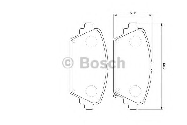 BOSCH - 0 986 424 663 - Комплект тормозных колодок, дисковый тормоз (Тормозная система)