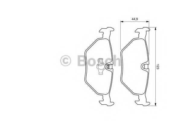 BOSCH - 0 986 424 667 - Комплект тормозных колодок, дисковый тормоз (Тормозная система)