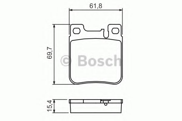 BOSCH - 0 986 460 965 - Комплект тормозных колодок, дисковый тормоз (Тормозная система)