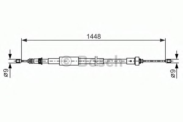 BOSCH - 1 987 482 386 - Трос, стояночная тормозная система (Тормозная система)