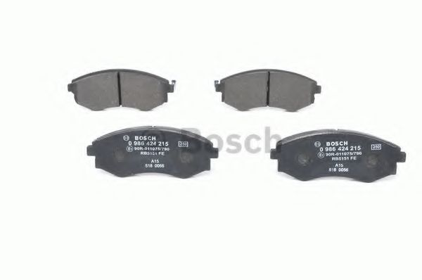 BOSCH - 0 986 424 215 - Комплект тормозных колодок, дисковый тормоз (Тормозная система)