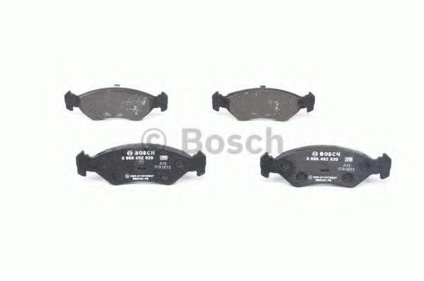 BOSCH - 0 986 492 020 - Комплект тормозных колодок, дисковый тормоз (Тормозная система)