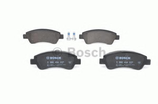 BOSCH - 0 986 494 027 - Комплект тормозных колодок, дисковый тормоз (Тормозная система)