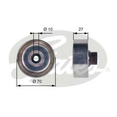 GATES - T36361 - Паразитный / ведущий ролик, поликлиновой ремень (Ременный привод)