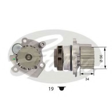 GATES - WP0043 - Водяной насос (Охлаждение)