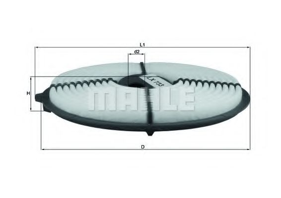 KNECHT - LX 733 - Воздушный фильтр (Система подачи воздуха)