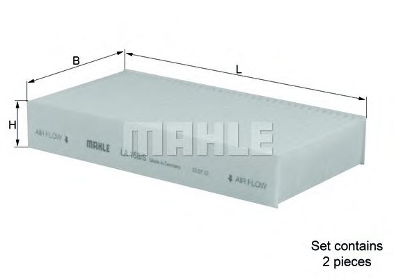 KNECHT - LA 168/S - Фильтр, воздух во внутренном пространстве (Отопление / вентиляция)