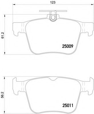 BREMBO - P 85 124 - Комплект тормозных колодок, дисковый тормоз (Тормозная система)