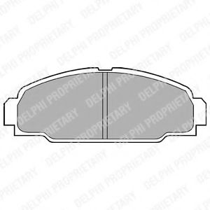 DELPHI - LP607 - Комплект тормозных колодок, дисковый тормоз (Тормозная система)