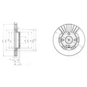 DELPHI - BG3509 - Тормозной диск (Тормозная система)