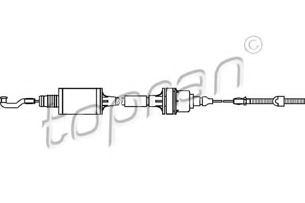 TOPRAN - 201 349 - Трос, управление сцеплением (Система сцепления)