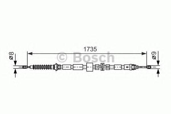 BOSCH - 1 987 477 734 - Трос, стояночная тормозная система (Тормозная система)