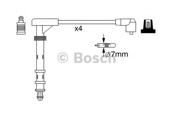 BOSCH - 0 986 357 261 - Комплект проводов зажигания (Система зажигания)