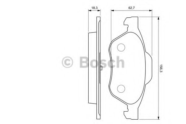 BOSCH - 0 986 494 034 - Комплект тормозных колодок, дисковый тормоз (Тормозная система)