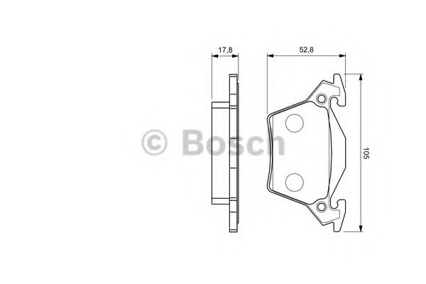 BOSCH - 0 986 460 002 - Комплект тормозных колодок, дисковый тормоз (Тормозная система)