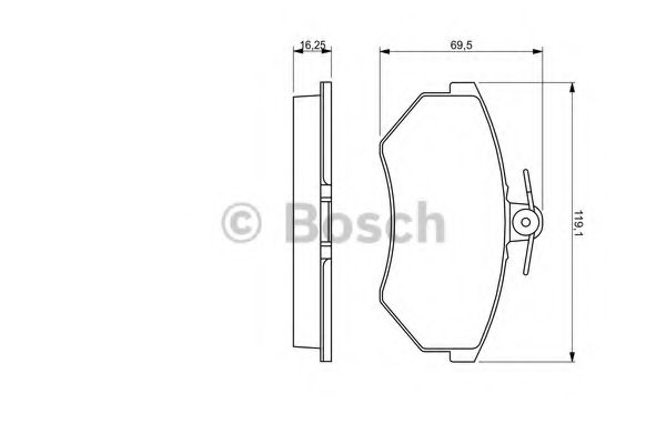 BOSCH - 0 986 460 943 - Комплект тормозных колодок, дисковый тормоз (Тормозная система)