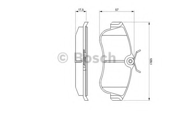 BOSCH - 0 986 461 147 - Комплект тормозных колодок, дисковый тормоз (Тормозная система)