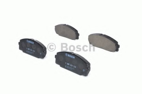 BOSCH - 0 986 424 319 - Комплект тормозных колодок, дисковый тормоз (Тормозная система)