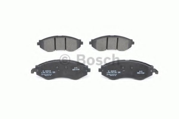 BOSCH - 0 986 494 343 - Комплект тормозных колодок, дисковый тормоз (Тормозная система)