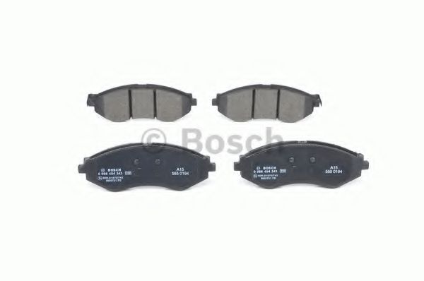 BOSCH - 0 986 494 343 - Комплект тормозных колодок, дисковый тормоз (Тормозная система)