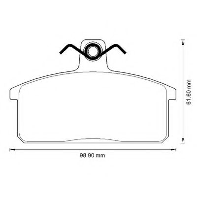 BENDIX - 573314B - Комплект тормозных колодок, дисковый тормоз