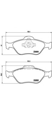 BREMBO - 07.B314.43 - Комплект высокоэффективных тормозных колодок (Тормозная система)