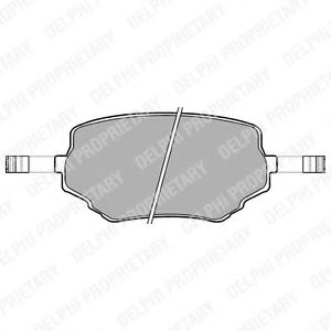 DELPHI - LP1015 - Комплект тормозных колодок, дисковый тормоз (Тормозная система)