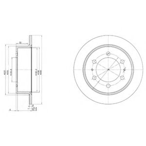 DELPHI - BG3522 - Тормозной диск (Тормозная система)