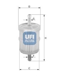 UFI - 31.001.00 - Топливный фильтр (Система подачи топлива)