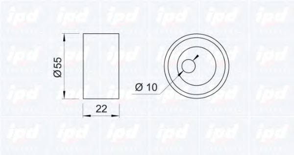 IPD - 14-0334 - Натяжной ролик, ремень ГРМ (Ременный привод)