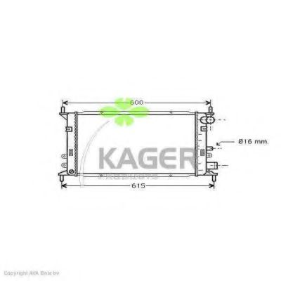 KAGER - 31-0329 - Радиатор, охлаждение двигателя