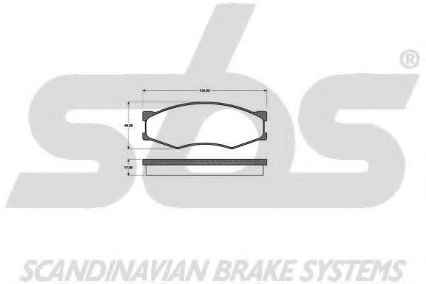 SBS - 1501222212 - Комплект тормозных колодок, дисковый тормоз (Тормозная система)