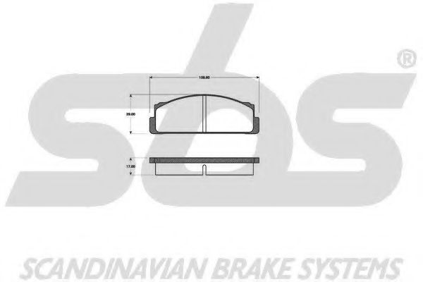 SBS - 1501222305 - Комплект тормозных колодок, дисковый тормоз (Тормозная система)