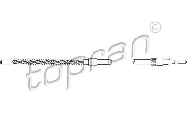 TOPRAN - 104 251 - Трос, стояночная тормозная система (Тормозная система)