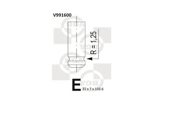 BGA - V991600 - Выпускной клапан (Управление двигателем)