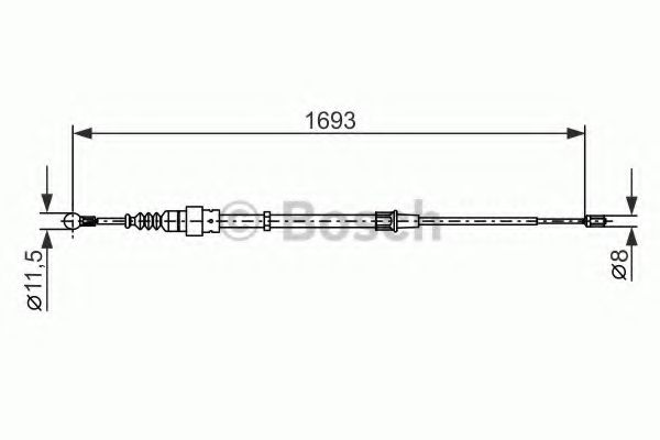 BOSCH - 1 987 477 698 - Трос, стояночная тормозная система (Тормозная система)