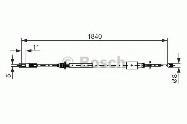 BOSCH - 1 987 477 712 - Трос, стояночная тормозная система (Тормозная система)