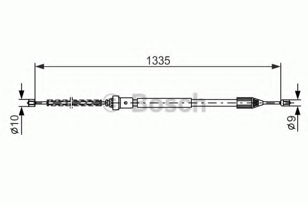 BOSCH - 1 987 477 783 - Трос, стояночная тормозная система (Тормозная система)