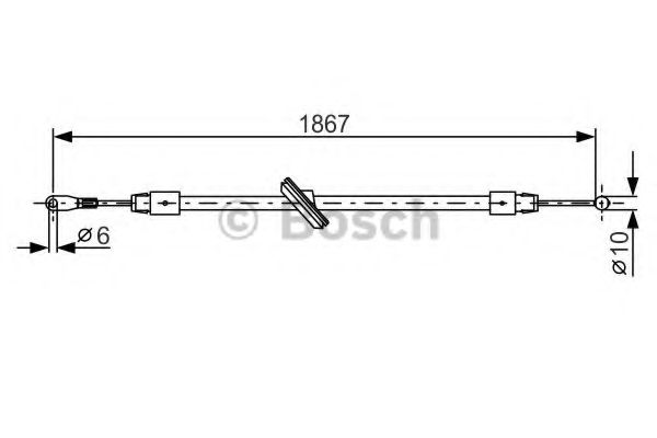 BOSCH - 1 987 482 028 - Трос, стояночная тормозная система (Тормозная система)