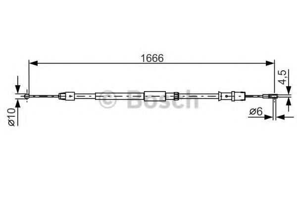 BOSCH - 1 987 482 032 - Трос, стояночная тормозная система (Тормозная система)