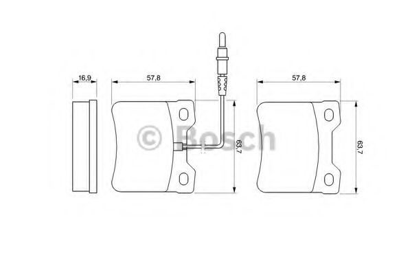 BOSCH - 0 986 494 000 - Комплект тормозных колодок, дисковый тормоз (Тормозная система)