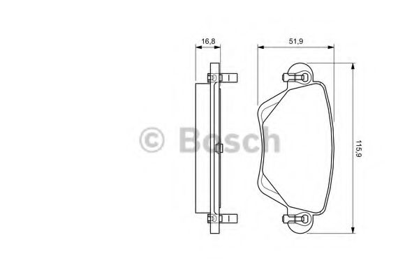 BOSCH - 0 986 424 683 - Комплект тормозных колодок, дисковый тормоз (Тормозная система)