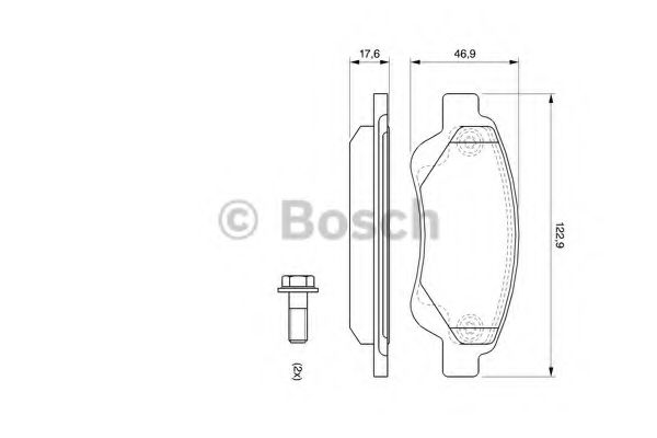 BOSCH - 0 986 494 065 - Комплект тормозных колодок, дисковый тормоз (Тормозная система)