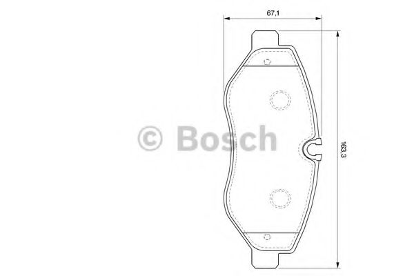 BOSCH - 0 986 494 121 - Комплект тормозных колодок, дисковый тормоз (Тормозная система)